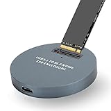 M.2 Festplattenadapter, Festplattengehäuseadapterkabel, NVME zu USB3.1 Externer Gen2 Reader SSD-Konverter für 3D-Spiele, 4K-Videos, HiFi-Musik, Bilder(Grau)