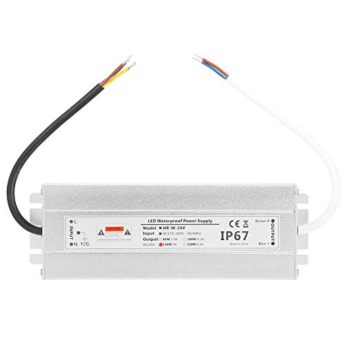 LED IP67 wasserdichtes Netzteil, 24V 120W 5A LED-Lichtleisten-Netzteil IP67 wasserdichter LED-Treibertransformator für LED-Lichtleisten LED-Modul und Netzteil
