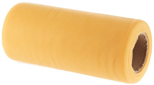 Falk Tüll, feinmaschig, 15,2 cm breit, 22,7 m, Goldfarben