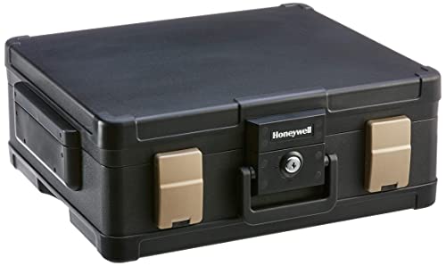 Honeywell 1104G Wasserdichter feuerfester Dokumentenkassette, 11 L, 60 Minuten Schutz mit Pneumatische Sicherheitsscharniere