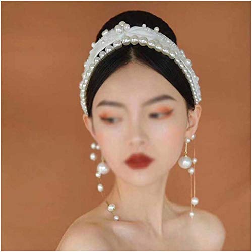 Garn Blume Stirnband traumhafte Ohrringe Außenstil Hochzeit Haarschmuck für Braut