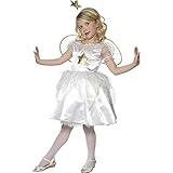 Smiffys Kostüm Sternenfee Weiß mit Kleid Stirnband und Flügeln, Small