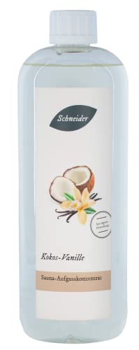 Saunabedarf Schneider - Aufgusskonzentrat Kokos/Vanille - sinnlich-süßer Saunaaufguss - 1000ml Inhalt