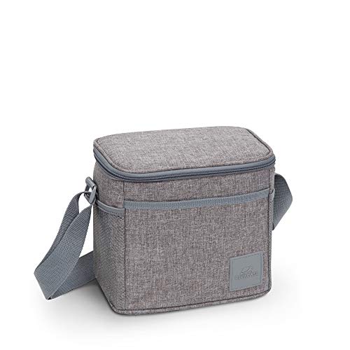 RIVACASE Kühltasche faltbar - Isoliertasche, Picknicktasche Klein - Cooler Bag - isolierter Lunchbag für Picknik - Thermotasche für Speisen und Getränke / grau 5 L