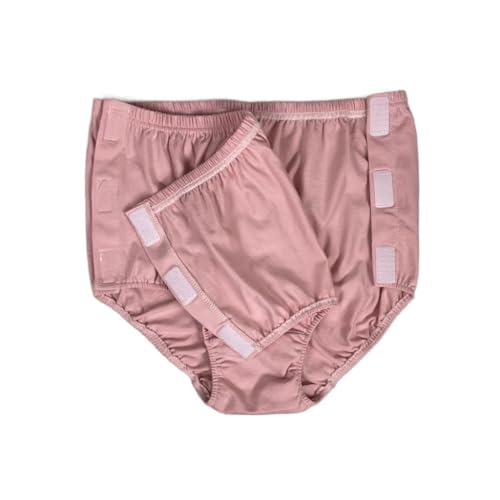Urinary Incontinence Briefs Reusable Tearaway Urine Care Pants Disability Paralysis Elderly for Men Women (Color : Pink, Size : M)
