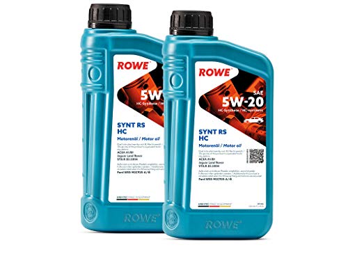 2 (2x1L) Liter ROWE HIGHTEC SYNT RS HC SAE 5W-20 Motoröl Made in Germany