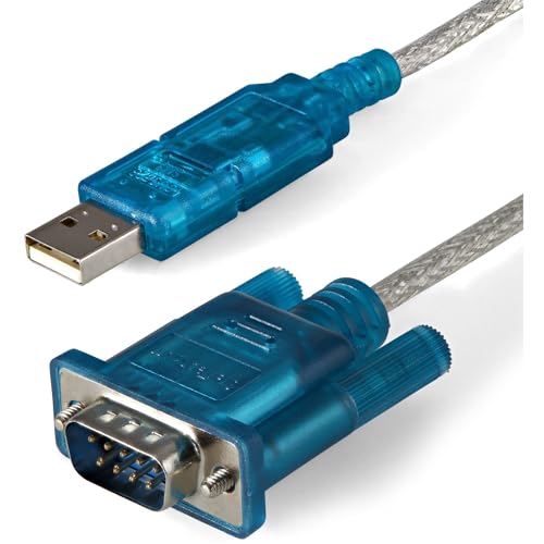 StarTech.com USB 2.0 auf Seriell Adapter Kabel, USB zu RS232 / DB9 Schnittstellen Konverter, Stecker / Stecker 0,9m