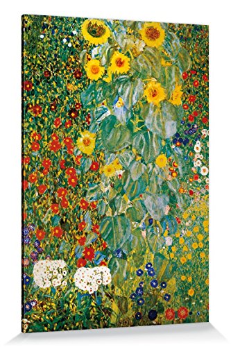 1art1 Gustav Klimt - Bauerngarten Mit Sonnenblumen, 1905-06 Poster Leinwandbild Auf Keilrahmen 180 x 120 cm