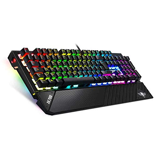 SPIRIT OF GAMER - XPERT-K700 - Rote Lineare Mechanische Gaming Tastatur - Integral Anti-Ghosting - RGB-LED-Hintergrundbeleuchtung - Aluminium-Gehäuse - Software Mit 3 Parametrierbaren Profilen