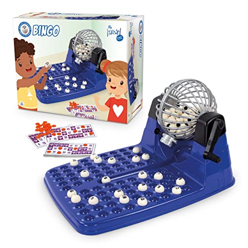 Tachan - Deluxe Automatisches Bingo - Brettset für die ganze Familie - Inklusive 72 Kartons, 90 unauslöschbaren Kugeln und Spielchips - Maße 23,5 x 31 x 17 cm (CPA Toy Group 767T00822)