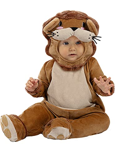 Funidelia | Löwen Kostüms für Baby Größe 6-12 Monate ▶ Tiere, Wüste - Farben: Bunt, Zubehör für Kostüm - Lustige Kostüme für Deine Partys