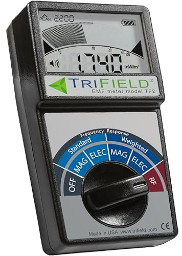 TriField EMF-Messgerät TF2, elektrisches Feld, Hochfrequenzfeld (RF), magnetisches Feldstärkemessgerät, erkennt 3 Arten elektromagnetischer Strahlung