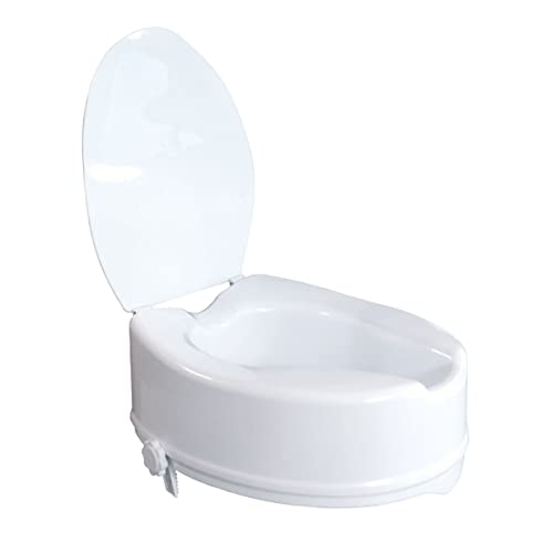 Mobiclinic Toilettensitzerhöhung, Deckel, 14 cm, Weiß, Modell Titan