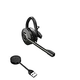 Jabra Engage 55 Schnurloses, Convertibles Headset mit EarHook, Kopf- und Nackenbügel und Link 400 USB-A DECT-Adapter - Mikrofon mit Geräuschunterdrückung, Gehörschutz - UC kompatibel - Schwarz