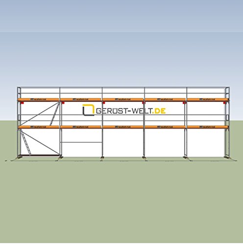 Fassadengerüst Paket 77 m² Rux Framescaff Feldlänge 3,07 m ca 4 m Standhöhe