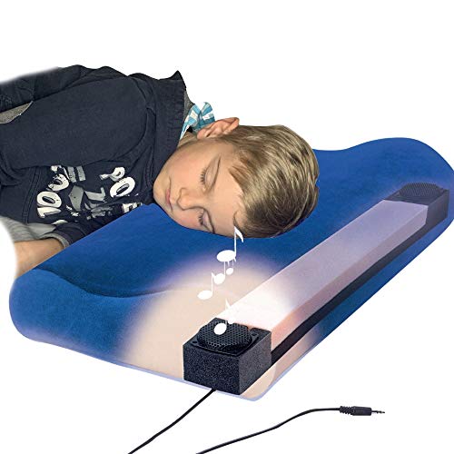 Elsa ® Ampliton Soundkissen - Kind Ruhekissen, Einschlafhilfe, Kinderkissen, kompatibel mit der Tonie- Box, Tablet oder Smartphone (Blau)