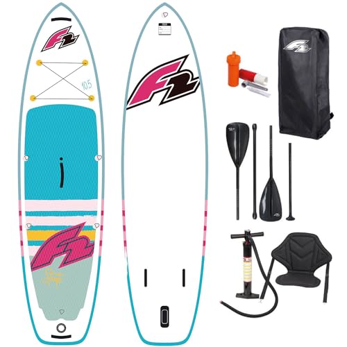 Campsup SUP F2 Strato 10'0" Combo Woman Aufblasbares Stand Up Paddle Board | Komplette Packung Surfboard für Einsteiger & Fortgeschrittene mit Kayak Sitz und Doppelpaddel