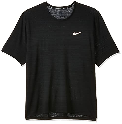 Nike Herren Df Miler T-Shirt, Schwarz/reflektierendes Silv, XL