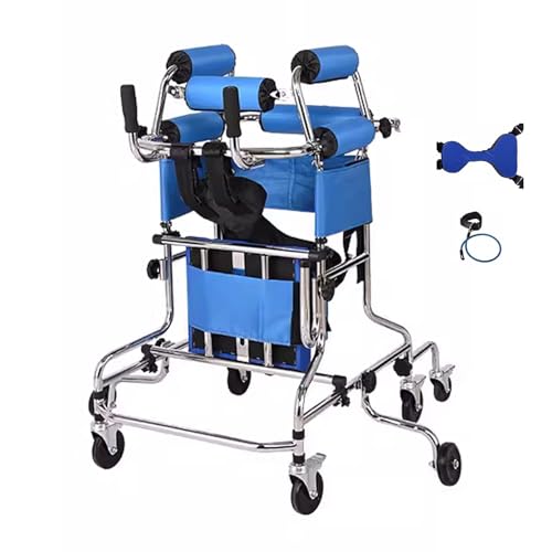 Gehgestell mit Rädern, Tragbare Multifunktionale Lauflernhilfe für Die Unteren Gliedmaßen, für Kleinkinder, Kinder und Jugendliche mit Besonderen Bedürfnissen (Color : Men's)
