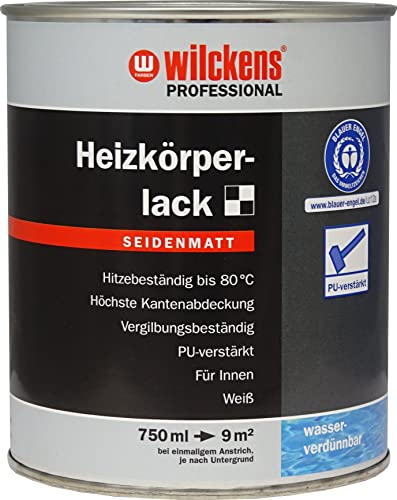 Wilckens Professional Heizkörperlack seidenmatt, 750 ml, Weiß