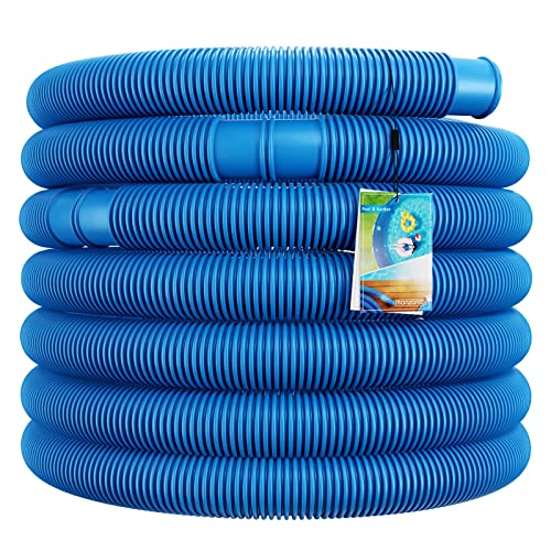 Monzana® Poolschlauch 6m Ø 32mm blau flexibel mit Muffen Schwimmbadschlauch Pumpenschlauch Wasserschlauch Saugschlauch