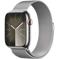 APPLE Watch Series 9 GPS + Cellular 45mm Silver Stainless Steel Case with Silver Milanese Loop (MRMQ3QF/A)