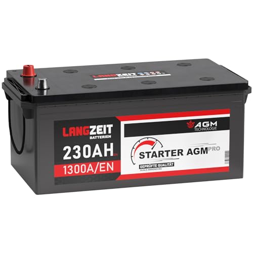 LKW Batterie 230Ah 12V AGM Batterie Starterbatterie statt 210Ah 220Ah 225Ah 240Ah Schlepper Traktor Batterie