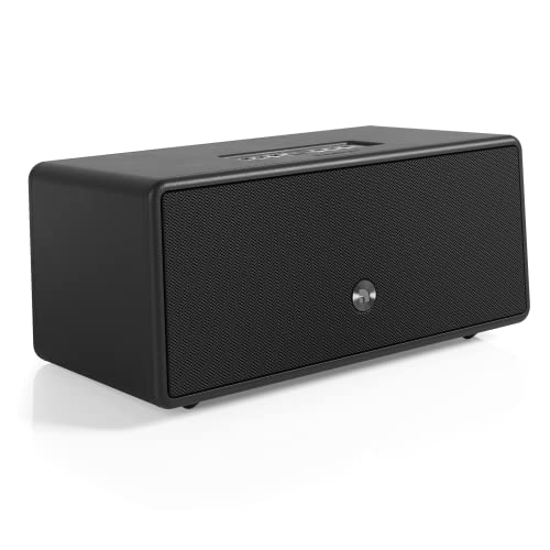 Audio Pro Drumfire-D2 - Ultra Kräftiger Multiroom Lautsprecher mit Bluetooth & WiFi - Stereo Speaker mit AirPlay 2, Chromecast, Spotify Kabellos - Schwarz