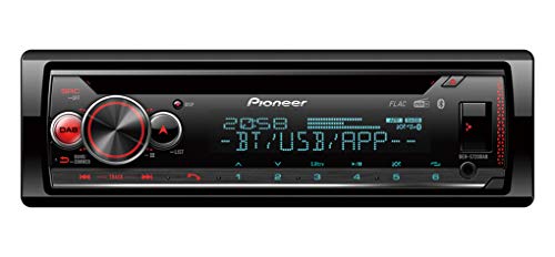 Pioneer DEH-S720DAB , 1DIN Autoradio , CD-Tuner mit FM und DAB+ , Bluetooth , MP3 , USB und AUX-Eingang , RGB – Beleuchtung , Freisprecheinrichtung , Smart Sync App , 13- Band Equalizer , Spotify