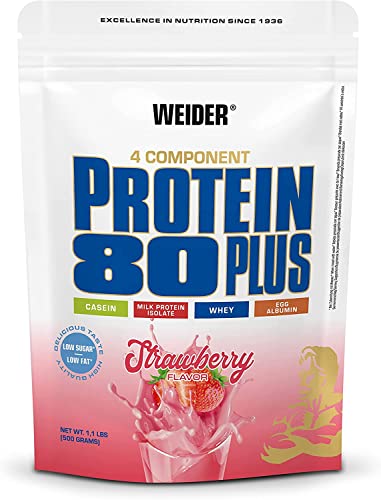 Weider Protein 80 plus 3 x 500g Beutel 3er Pack Erdbeere