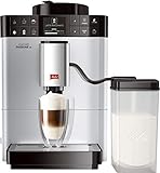 Melitta Caffeo Passione OT F531-101, Kaffeevollautomat mit Milchbehälter, One Touch Funktion, Silber