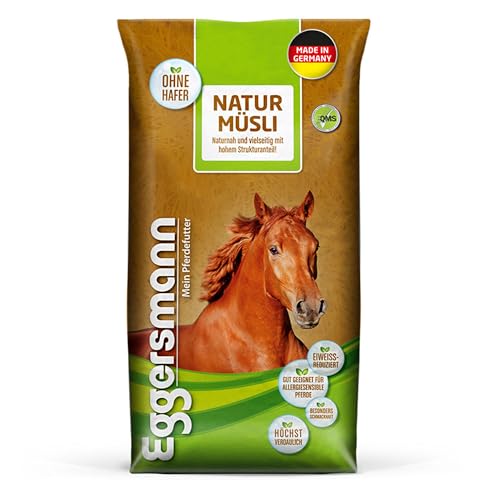 Eggersmann Natur Müsli - Naturnahes Pferdemüsli ohne künstliche Zusatzstoffe für allergiesensible Pferde - 20 kg Sack