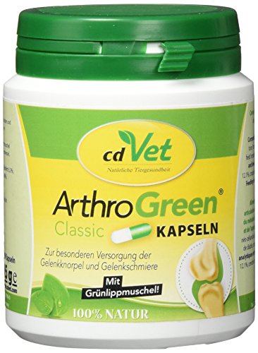 cdVet Naturprodukte ArthroGreen Classic 100 Kapseln - für eine optimale Funktion der Gelenke und des Bewegungsapparates - optimale Versorgung mit Vitaminen - Bewegungsfreude - Stärkung - Vitamine -