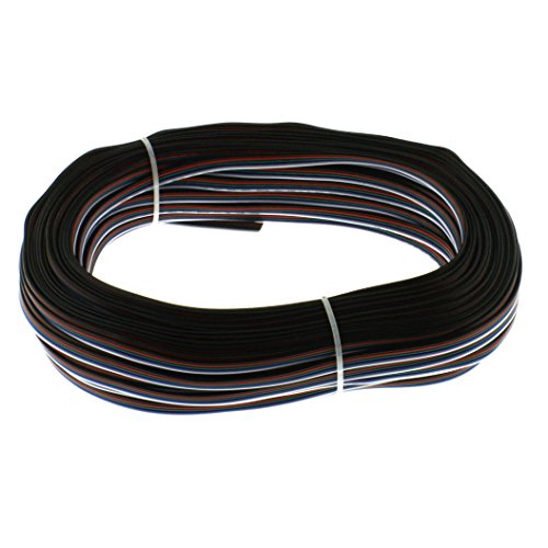 Flachbandkabel 5-polig für RGBW LED Streifen / Band; Verlängerung LED RGBW Streifen; 50 Meter