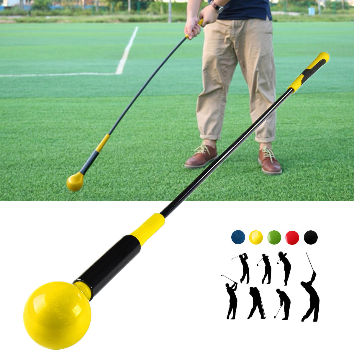 48 "Golf Swing Trainer Aid Stick Glasfaser Power Stärke Tempo Sport Praxis Flex Top Warm-up Stick