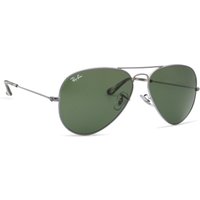 Ray-Ban Unisex Erwachsene Rb3025 Aviator Classic Sonnenbrille, Grau - Sand transparent grau/grün - Größe: 58 mm