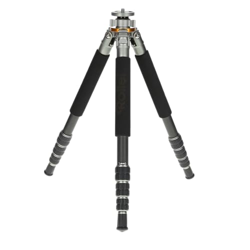 Rollei Lion Rock 20 Mark II - Carbon Stativ,Kamera Stativ mit 20 kg Tragkraft, ideal für Reise und Naturfotografie, perfekt für Spiegelreflex(DSLR) u. Systemkameras(DSLM) mit integrierten Spikes