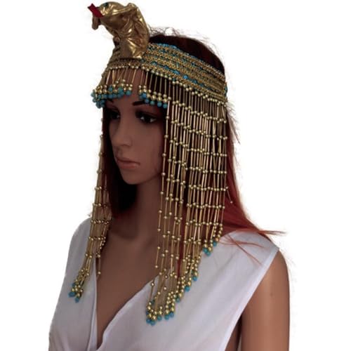 yanwuwa Haarreifen mit goldenen Pailletten, Cosplay-Stirnbänder, Cosplay-Stirnbänder, Haarband, Kopfbedeckung, Schlangen-Stirnbänder