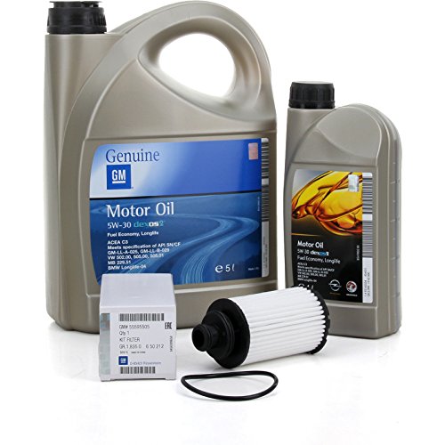 Filter-Kit + Motoröl von GM General Motors, Opel-Motoröl 5W-30, 6 l (Opel Insignia, Zafira Tourer, Cascada) für 2.0 CDTI-Motoren ab dem Baujahr 2014
