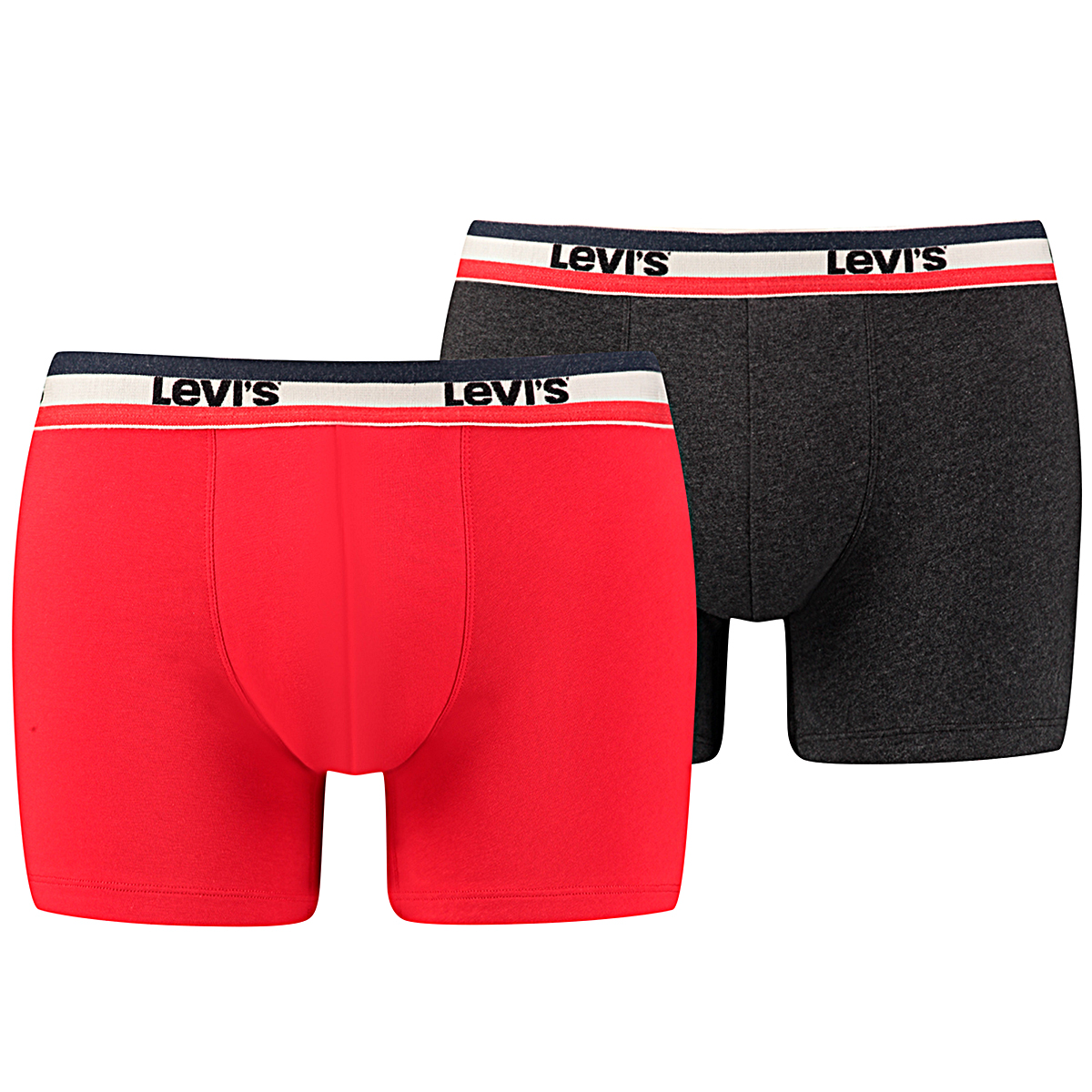 10 er Pack Levis Boxer Brief Boxershorts Men Herren Unterhose Pant Unterwäsche, Bekleidungsgröße:XXL, Farbe:786 - Red/Black