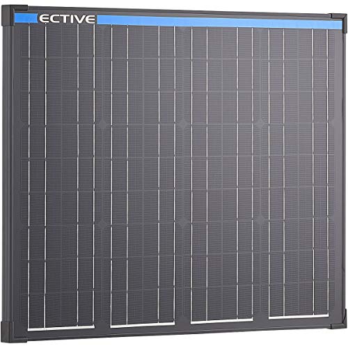ECTIVE 24V 70W Monokristallines Solarmodul Black Edition mit 72 Zellen Solarpanel mit Sicherheitsglasplatte MSP70s Black in 13 Varianten 50-190 Watt