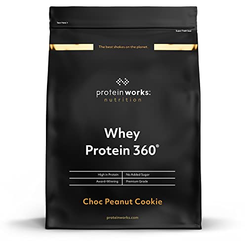 Protein Works - Whey Protein 360 | Mit zusätzlichen Vitaminen | Whey Proteinpulver | Whey Eiweißpulver | 133 Servings | Schoko-Erdnuss Cookie Dough | 2.4kg