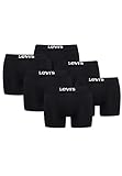 Levi's Herren Boxershorts Boxer Brief Unterhosen 905001001 6er Pack, Farbe:Black, Bekleidungsgröße:S