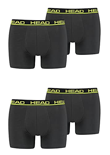 HEAD Herren Boxershorts Unterwäsche 8P (Phantom / Lime Punch, M)