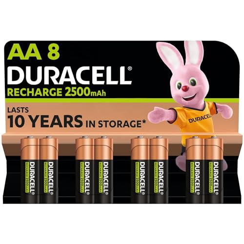 Duracell Rechargeable AA 2500 mAh Mignon Akku Batterien HR6, 8er Pack [Amazon exclusive]