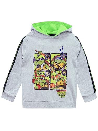 Teenage Mutant Ninja Turtles Jungen Hoodie | Leonardo, Donatello, Raphael und Michelangelo Kinder Hoodie | 146 | Offizielle TMNT Merchandise