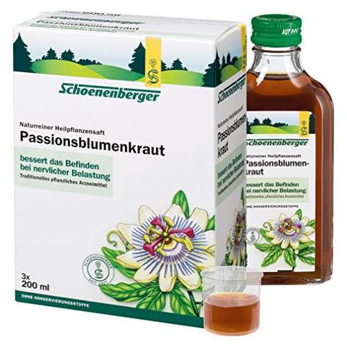 Schoenenberger Passionsblumenkraut. Naturreiner Heilpflanzensaft (3x 200 ml)