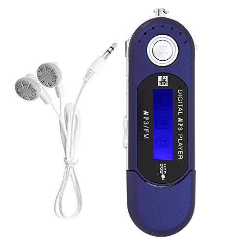 OKBY Digital Music Player - Tragbarer Musik-MP3-USB-Player mit LCD-Bildschirm FM-Radio Voice Recorder TF-Karte(Blau)