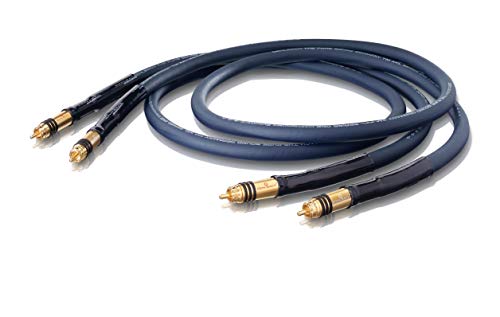 Cinch Audio Anschlusskabel [2x Cinch-Stecker - 2x Cinch-Stecker] 1.75 m Blau vergoldete Steckkontakte Oehlbach XXL® Series 1