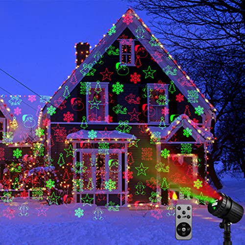 DCLINA LED-Christmas Projector Light, Projector Christmas Halloween Projector Lamp with Remote Control, Effect Light House Lights Outdoor for Halloween Holiday New Year Garden Lawn Patio Decor